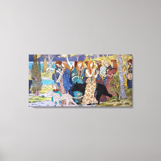 Lienzo Eugene Grasset - Panel decorativo de armonía (Anverso)