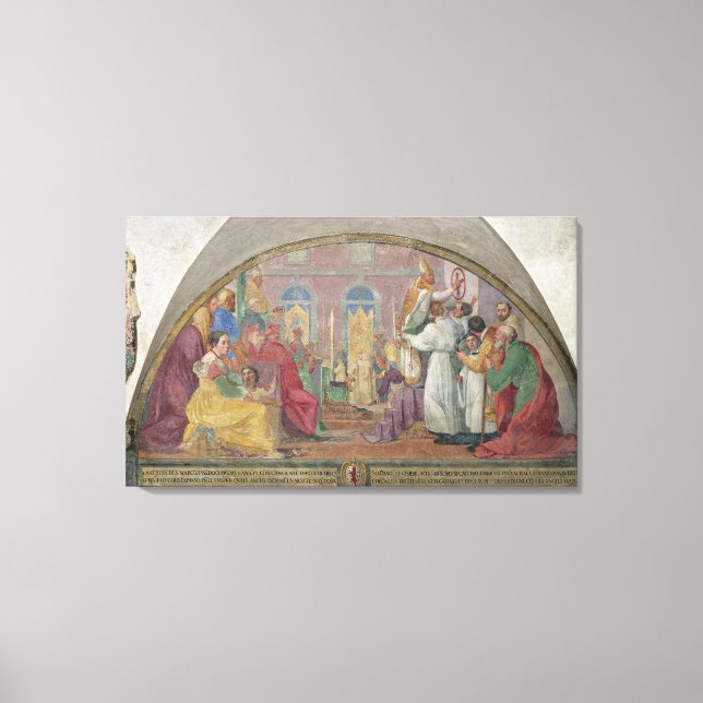 Lienzo Eugene IV Consecando el convento de San Mar (Anverso)