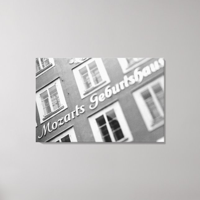 Lienzo Europa, Austria, Salzburgo. Lugar de nacimiento de (Anverso)