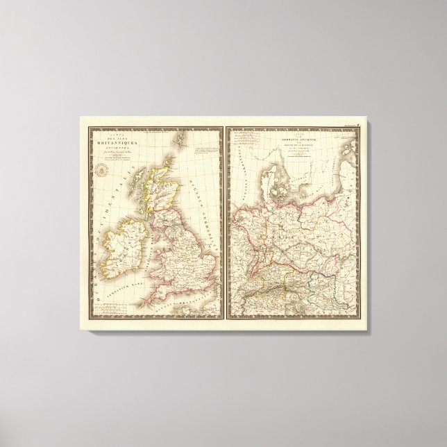 Lienzo Europa Central Inglaterra Alemania (Anverso)