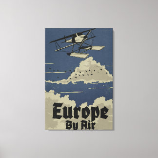 Lienzo Europa en Avión