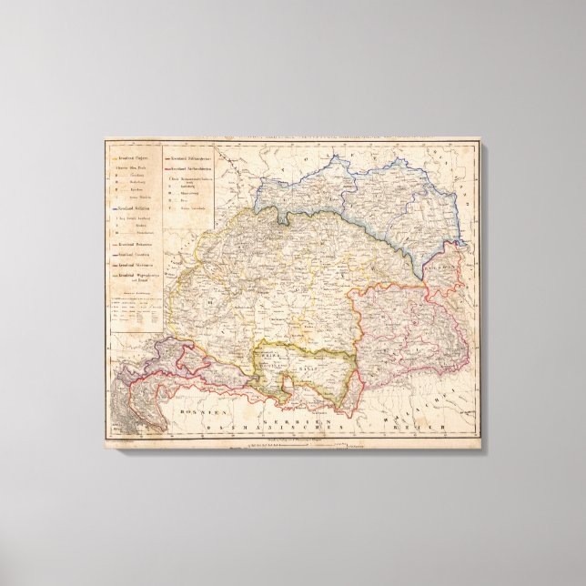 Lienzo Europa, Eslovaquia, Hungría (Anverso)