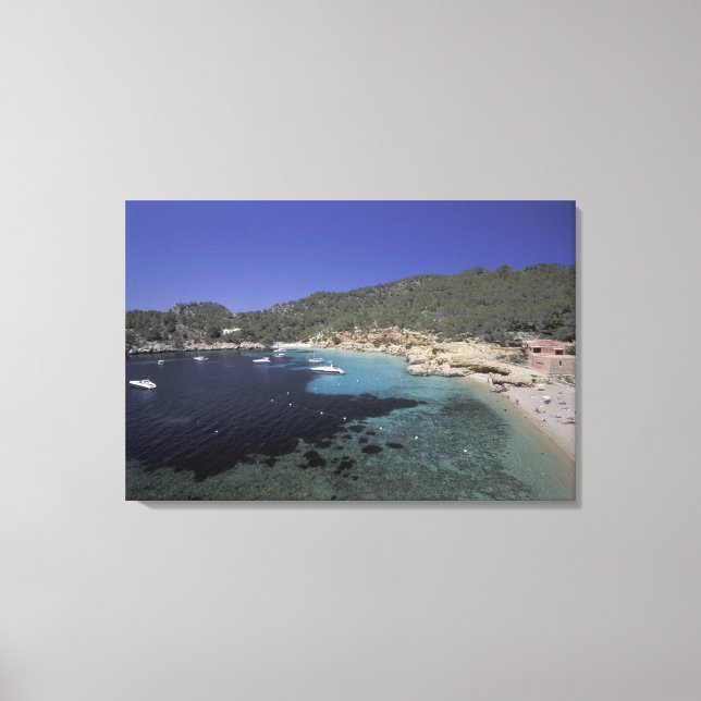 Lienzo Europa, España, Baleares, Ibiza, Cala Salada. (Anverso)