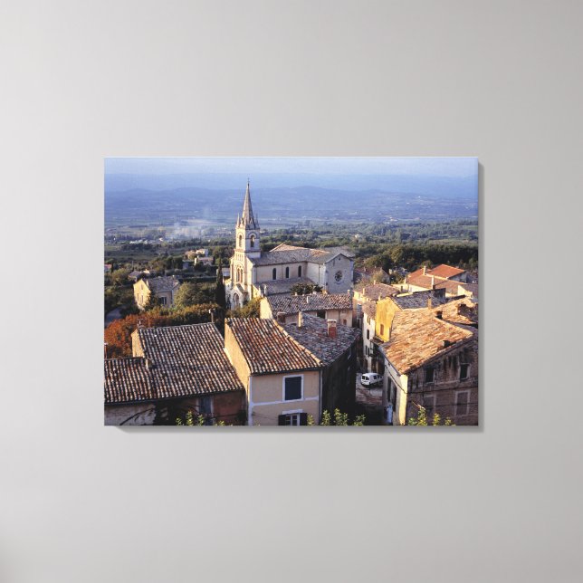 Lienzo Europa, Francia, Bonnieux. Caídas de luz solar (Anverso)