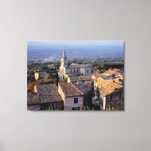 Lienzo Europa, Francia, Bonnieux. Caídas de luz solar