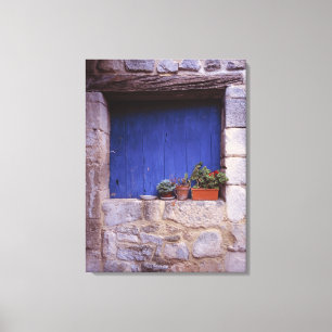 Lienzo Europa, Francia, Cereste. Una puerta azul añade c