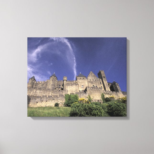 Lienzo Europa, Francia, Languedoc; Aude; Carcassonne, (Anverso)