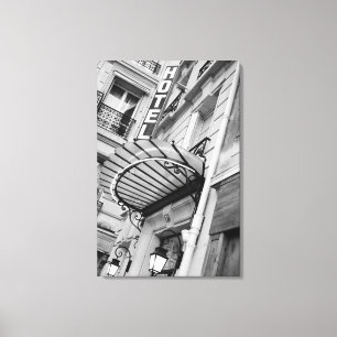 Lienzo Europa, Francia, París. Detalle de hotel de la ori