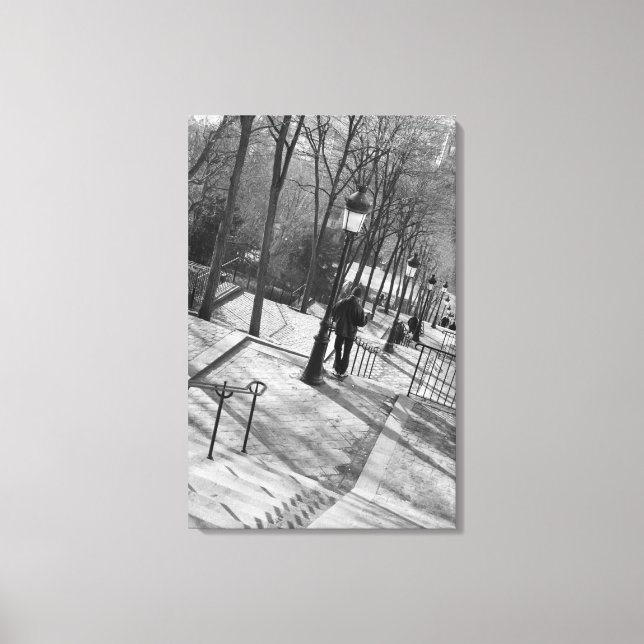 Lienzo Europa, Francia, París, Montmartre: Por la mañana (Anverso)