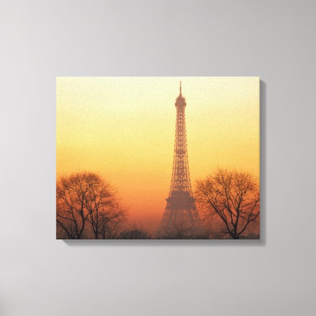 Lienzo Europa, Francia, París. Torre Eiffel (Medio (Anverso)