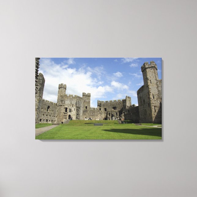Lienzo Europa, Gales, Caernarfon. Castillo de Caernarfon, (Anverso)