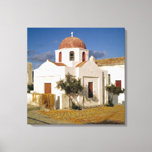 Lienzo Europa, Grecia, Mykonos. Redes de pesca secas en e