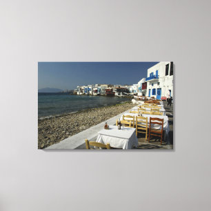 Lienzo Europa, Grecia, Mykonos. Vistas al mar