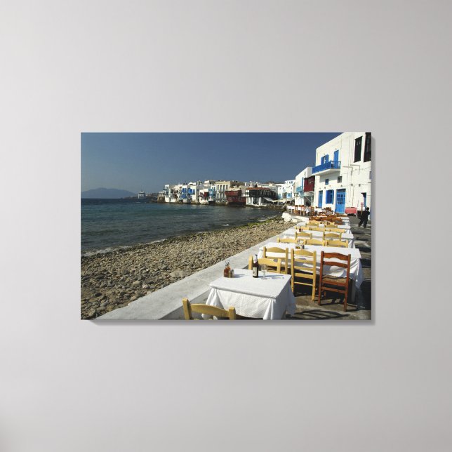 Lienzo Europa, Grecia, Mykonos. Vistas al mar (Anverso)