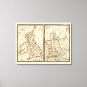 Lienzo Europa Inglaterra central Alemania