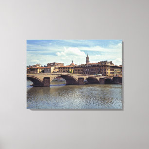 Lienzo Europa, Italia, Florencia. Flujos del río Arno