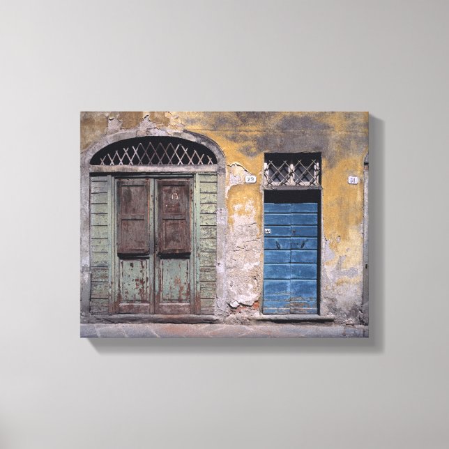 Lienzo Europa, Italia, Lucca. Estas puertas antiguas añad (Anverso)