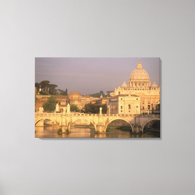 Lienzo Europa, Italia, Roma, El Vaticano. Basílica San (Anverso)