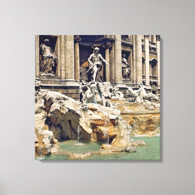 Lienzo Europa, Italia, Roma. Las monedas ensucian la part (Anverso)