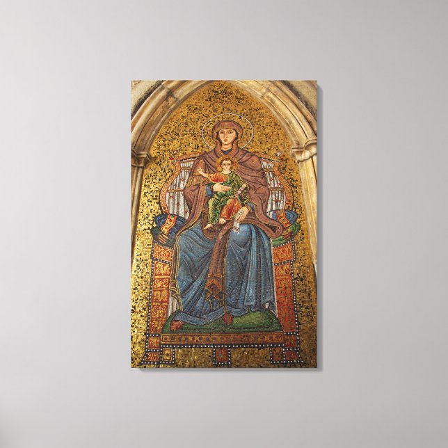 Lienzo Europa, Italia, Sicilia, Taormina. Madonna y niño (Anverso)