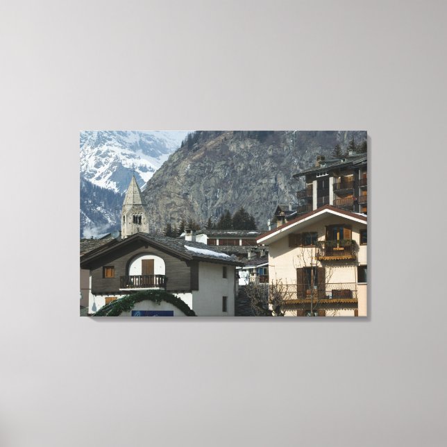 Lienzo Europa, Italia, Valle de Aosta, CORMAYEUR: Ciudad (Anverso)