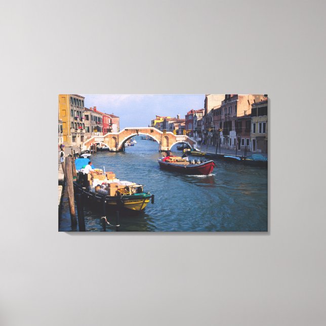 Lienzo Europa, Italia, Venecia. Barcos que traen (Anverso)