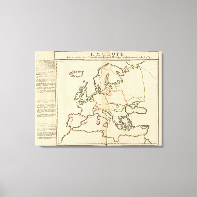 Lienzo Europa, montañas y ríos (Anverso)