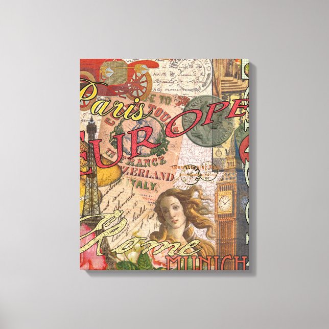 Lienzo Europa Viaja Viajes Viajes Viajes Europa París Fra (Anverso)