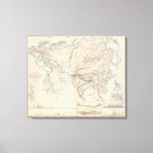 Lienzo Europa y Asia físicas