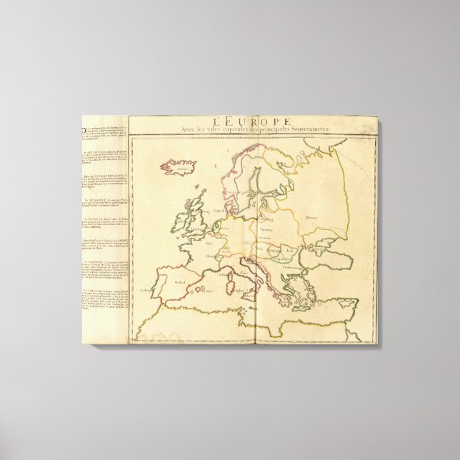 Lienzo Europa y las grandes ciudades (Anverso)