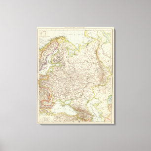 Lienzo Europaisches Russland - mapa de Europa y de Rusia