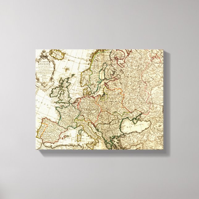 Lienzo EuropaMapa PanorámicoEuropa 2 (Anverso)