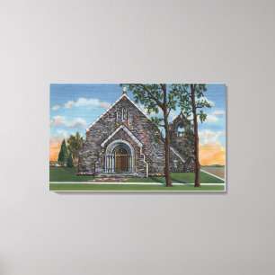 Lienzo Evanston, WY - iglesia de la opinión de St Mary