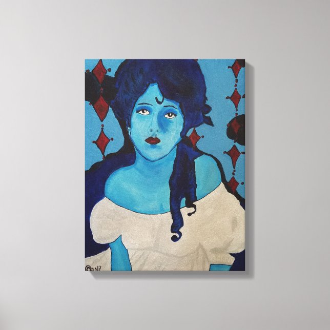 Lienzo Evelyn Blue (Anverso)