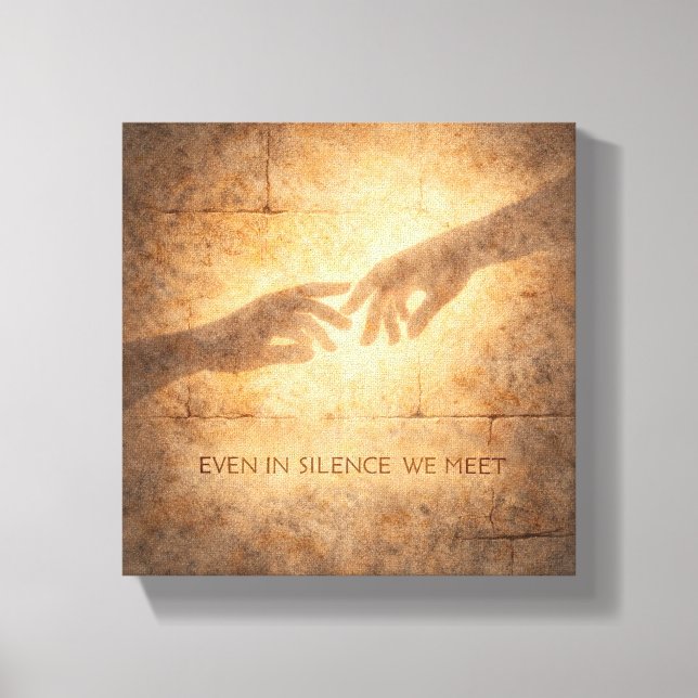 Lienzo Even in Silence We Meet Minimal Spiritual Wall Art (Anverso)