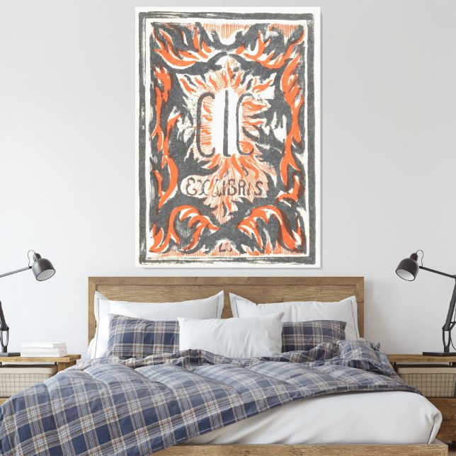 Lienzo Ex libris de Carel Lion Cachet (Insitu(Dormitorio))