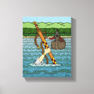 Lienzo Excalibur y Arthur