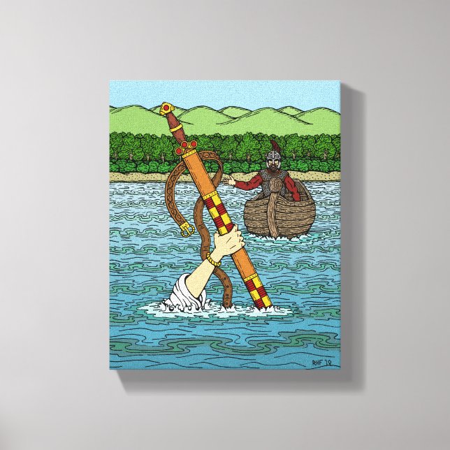 Lienzo Excalibur y Arthur (Anverso)