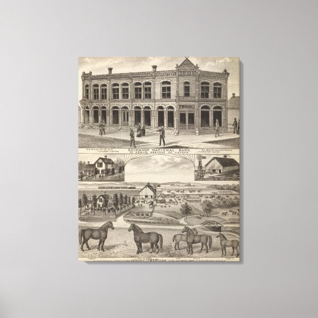 Lienzo Exchange National Bank of Downs, Kansas (Anverso)
