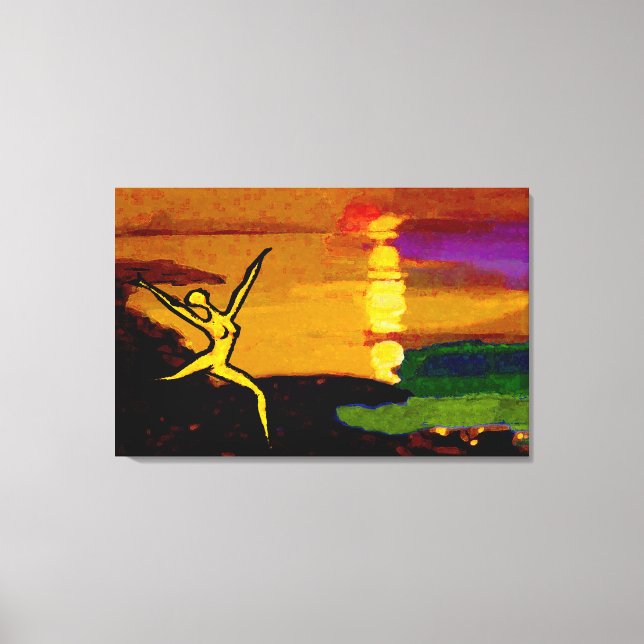 Lienzo ¡Exhale! Playa Sunset de Freedom Joyful Dancing (Anverso)