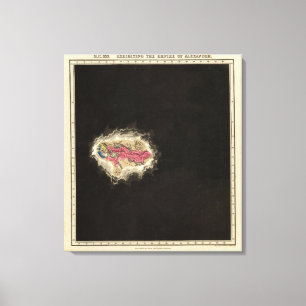 Lienzo Exhibiendo el imperio de Alexander 323 A.C.