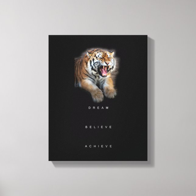 Lienzo Éxito de la cita motivacional inspiradora Elegante (Anverso)