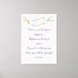 Lienzo Éxito Y Felicidad Citas Inspiradoras De Personaliz