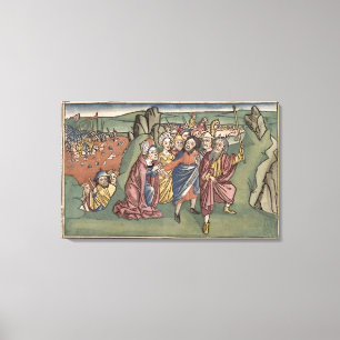 Lienzo Éxodo 14 Moses y los Israelites que cruzan el re