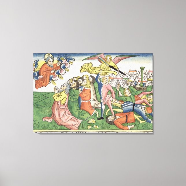 Lienzo Exodo 32 15-23 Moisés rompiendo los comprimidos de (Anverso)