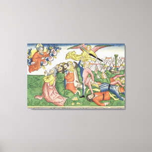 Lienzo Éxodo 32 15-23 Moses que rompe las tabletas de