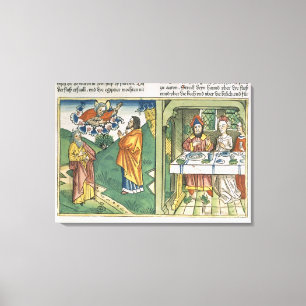 Lienzo Éxodo 8 1-15 las siete plagas de Egipto: Moses