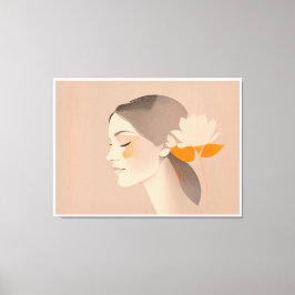 Lienzo Exotische Schönheit - Farbiges Bleistift Portrait