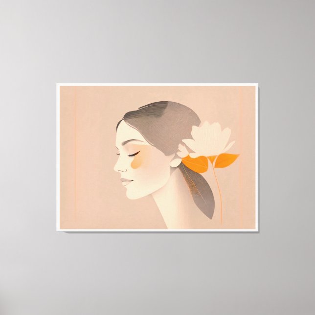 Lienzo Exotische Schönheit - Farbiges Bleistift Portrait (Anverso)