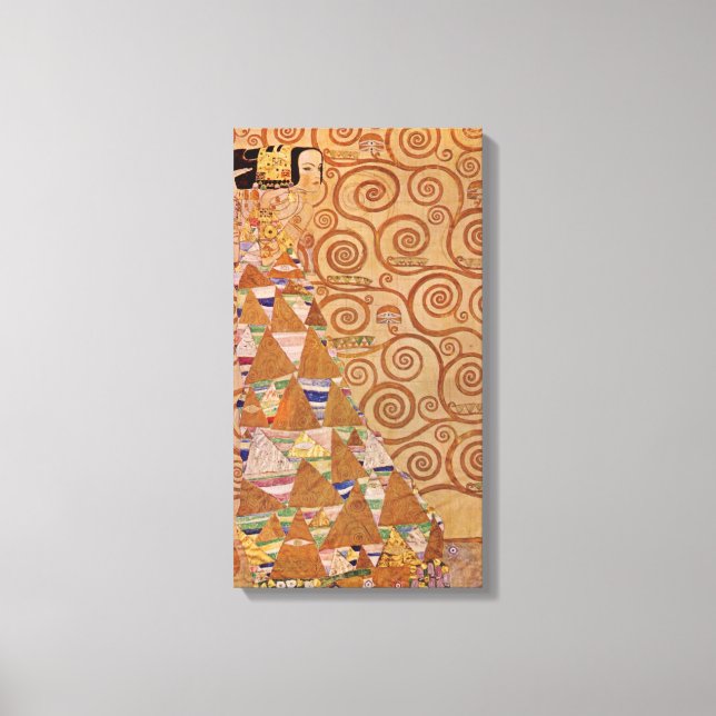 Lienzo Expectativa de Klimt Vintage Art Nouveau (Anverso)